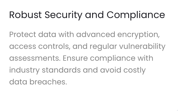 Robust Security & Compliance